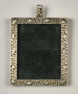 A small picture frame made of hammered nickel silver, c. 1930 - Secese a umění 20. století