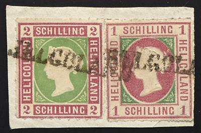Briefstück - Helgoland Nr. 2+3 auf kurzem Briefstück, - Briefmarken
