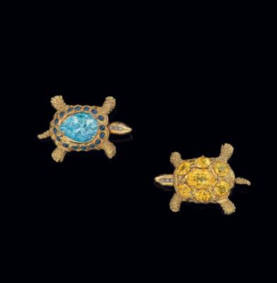 2 Moroni Broschen Schildkröten - Juwelen