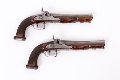 Paar Perkussions-Pistolen, Dumarest, Paris Anfang 19. Jahrhundert - Kunst und Antiquitäten