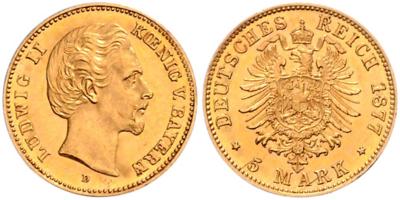 Bayern, Ludwig II. 1864-1886 GOLD - Coins and medals