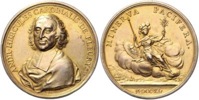 Cardinal André Hercule de Fleury - Coins and medals