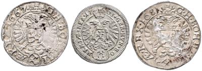 Leopold I.- 3 Kreuzer Münzstätte Kuttenberg - Coins and medals
