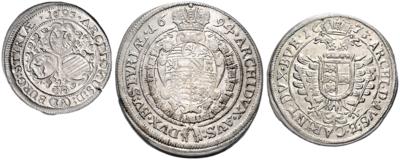 Leopold I.- Münzstätten St. Veit, Graz und Hall - Coins and medals