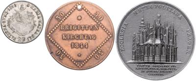 RDR/Österreich (ca. 15 AR + 2 AE/MET) u. a. Leopold I. 3 Kreuzer 1698 Graz, - Coins and medals