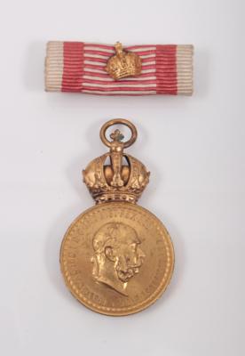 Bronzene MilitärverdienstMedaille "Signum Laudis", Kaiser Franz Joseph I. - Kunst, Antiquitäten und Schmuck