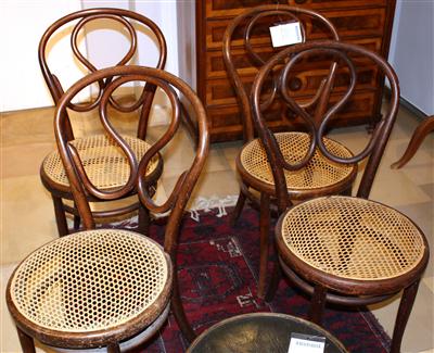 4 Sessel, - Antiques and art