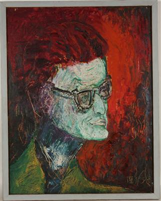 Künstler Mitte 20. Jh. Portrait eines Herren mit Brille, - Kunst, Antiquitäten und Möbel