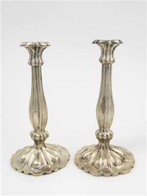 Paar Biedermeier Kerzenhalter, - Kunst, Antiquitäten und Möbel