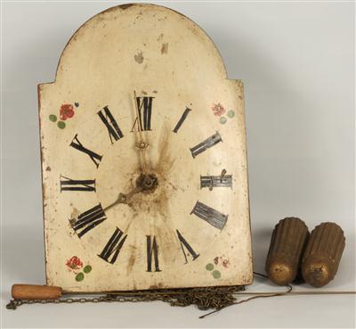 Schwarzwälder Bauernuhr Holzplatinenwerk mit Viertelstundenschlag auf Tonspiralen, - Kunst, Antiquitäten und Möbel