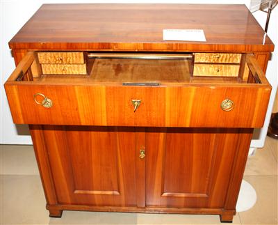 Biedermeier Schreibtrumeaukästchen 1 H 19 JH., - Kunst, Antiquitäten und Möbel