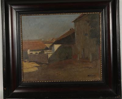 Künstler 1. Hälfte 20. Jh. "Der Mühlhof in Tesswitz" Czech. Republik, - Arte e antiquariato