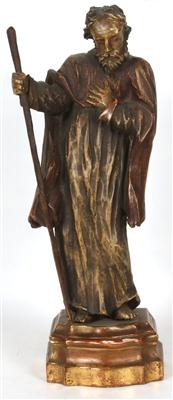 Heiliger mit Hirtenstab Holz geschnitzt, - Kunst, Antiquitäten und Möbel