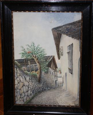 Künstler Anfang 20. Jh. Ansicht aus Brixen in Tirol Aquarell auf Papier, - Arte e antiquariato