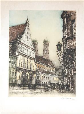 Künstler 1. Hälfte 20. Jh. Ansicht aus München, - Antiques and art