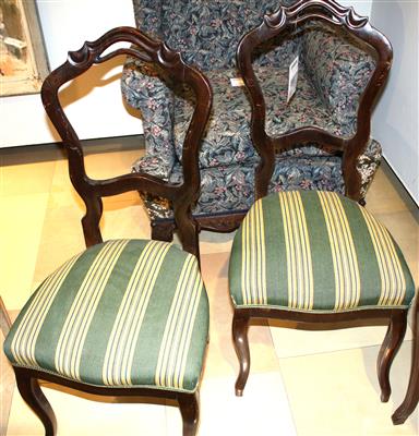 Satz von 3 Sessel um 1860/70, - Kunst, Antiquitäten und Möbel