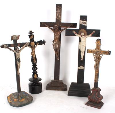 5 Standkruzifixe - Arte e antiquariato