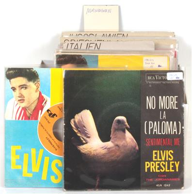 32 Singles Elvis Presley Pressungen aus Italien, - Elvis Presley Memorabilien (Schallplatten, Literatur und Sammlerstücke)