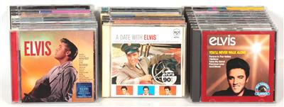 60 CD's Elvis Presley tlw. Sampler, - Elvis Presley Memorabilien (Schallplatten, Literatur und Sammlerstücke)