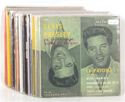 77 Singles Elvis Presley Pressungen aus Spanien, - Gramodeska