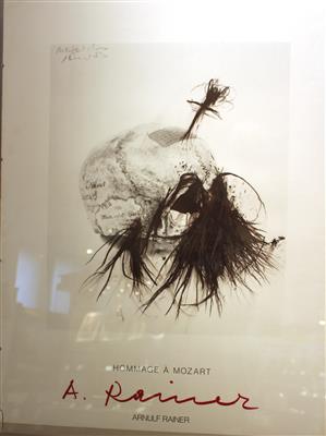 Hommage a Mozart Granolithographie nach Arnulf Rainer, - Antiques and art