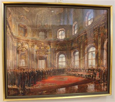 Die Unterzeichnung des Staatsvertrags - Umění a starožitnosti