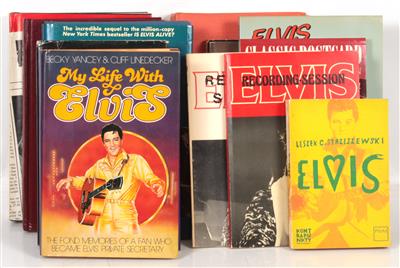 13 Fachbücher über Elvis Presley Biographien, - Antiques and art