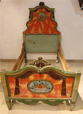 Bäuerliches Bett, - Kunst, Antiquitäten und Möbel Online