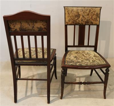 Paar kleine Sessel sogen. Kaminsessel England 2. Hälfte 19. Jh., - Kunst, Antiquitäten und Möbel