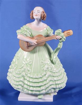 Dame mit Gitarre - Antiques and art
