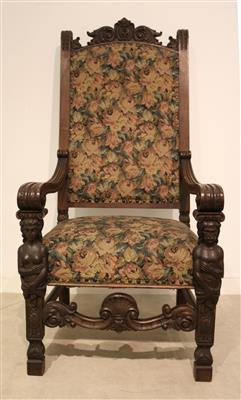 Historismus Fauteuil, - Arte e antiquariato