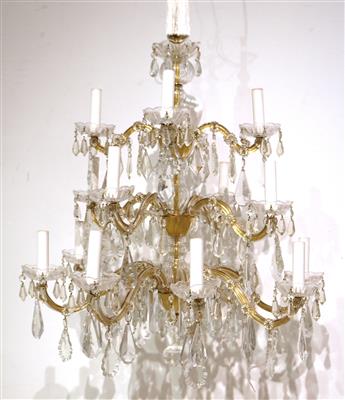 Glasluster in Kronenform, - Antiques, art and furniture