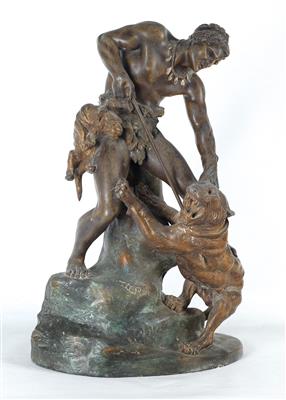 Skulptur "Kampf mit dem Tiger" - Kunst, Antiquitäten und Möbel