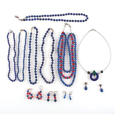 Behandelter Lapis Lazuli/ Korallen-Schmuck - Jewellery and watches