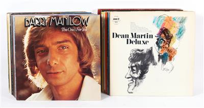 37 LPs + 1 LP - Box, - Historic entertainment technology and vinyls