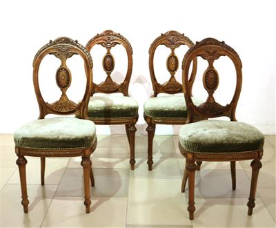 4 hervorragende Historismus Sessel - Kunst, Antiquitäten, Möbel und Technik