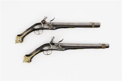 Paar orientalische Steinschlosspistolen um 1800 - Umění