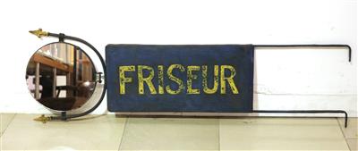 Außenschild eines Frisiersalons - Antiques and art