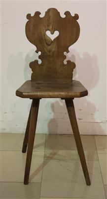 Bäuerlicher Sessel, sogenannter Brettsessel - Kunst, Antiquitäten, Möbel und Technik