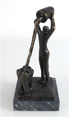 kleine Skulptur "Mensch und Backenzahn" - Kunst, Antiquitäten, Möbel und Technik