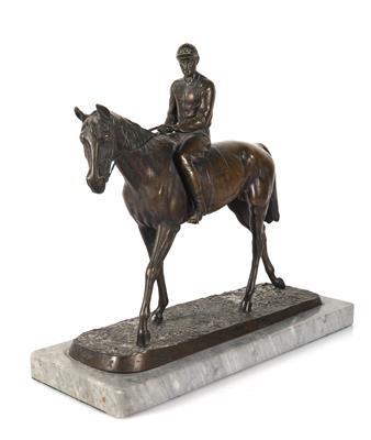 Skulptur "Jokey auf Pferd" - Kunst, Antiquitäten, Möbel und Technik