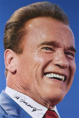 Arnold Schwarzenegger handsigniertes Portrait - Antiques and art