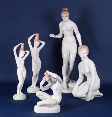 Konolut von 5 versch. Porzellanfiguren - Die Nackte Wahrheit. Der Akt in Kunst und Kunstgewerbe