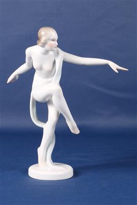 Figur "nackte Tänzerin mit Schal - Kunst, Antiquitäten, Möbel und Technik