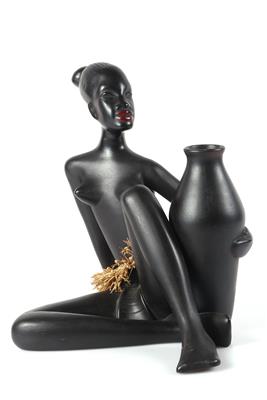 Sitzende Schwarzafrikanerin - Antiques and art