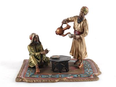 Wiener Bronze "2 Araber beim Tee" - Arte e antiquariato