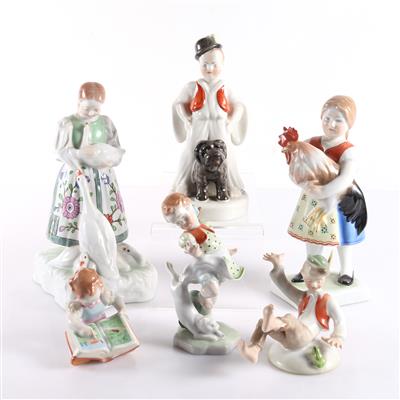 6 verschiedene Porzellanfiguren "ungarische Kinder" - Arte e antiquariato