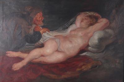 Kopist nach Peter Paul Rubens"Angelika u. der Eremit" - Antiques and art