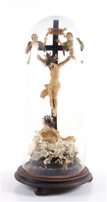 Wachsbossierung "Christus am Kreuz" - Umění a starožitnosti