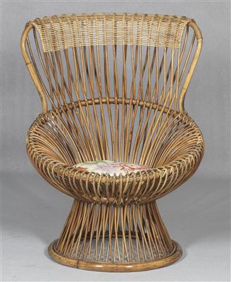 Korbsessel Mod. Margharita, Entwurf Franco Albini (1905- 1977) - Nábytek